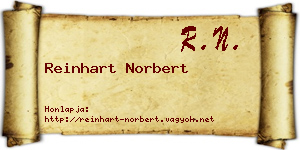 Reinhart Norbert névjegykártya