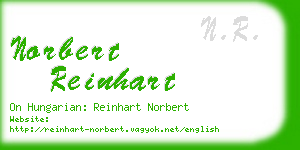 norbert reinhart business card